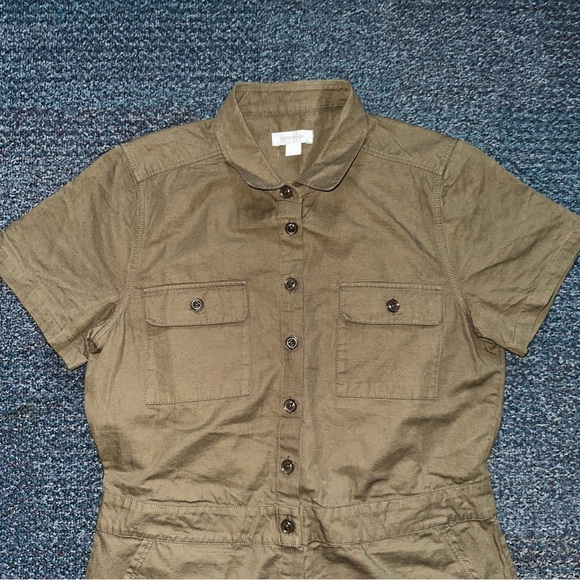 Outerknown S.E.A. Suit shortall - olive branch jumpsuit. Size M. - Picture 2 of 9